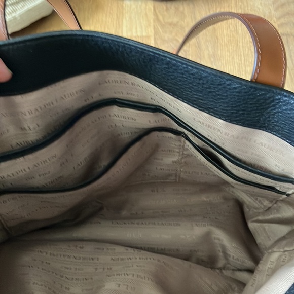 RALPH LAUREN GENUINE LEATHER SHOULDER BAG - Picture 12 of 17